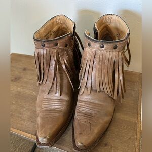 Corral fringe cowboy booties